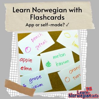 Learn Norwegian with Flashcards - App or self-made