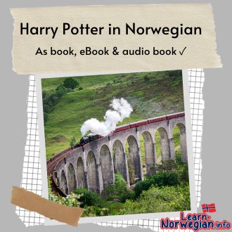 Harry Potter in Norwegian - As book eBook and audio book Header