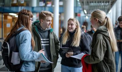a group of students after mastering the norwegian language test norskprove